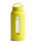 Bevu 600, gourde en verre avec manchon en silicone, coloris Limonade, bouchon avec anse