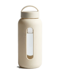 Bevu 600, gourde en verre avec manchon en silicone, coloris Chantilly, bouchon avec anse