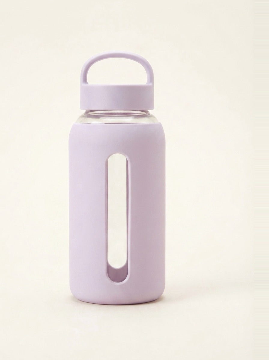 Gourde Bevu 600 ml manchon silicone mat violet taro, sans graduation