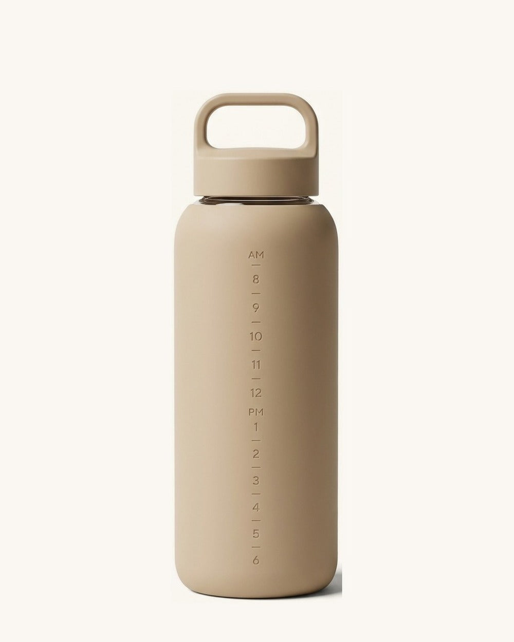 Gourde Bevu 800 ml en verre, manchon sable, à l'échelle des trois formats