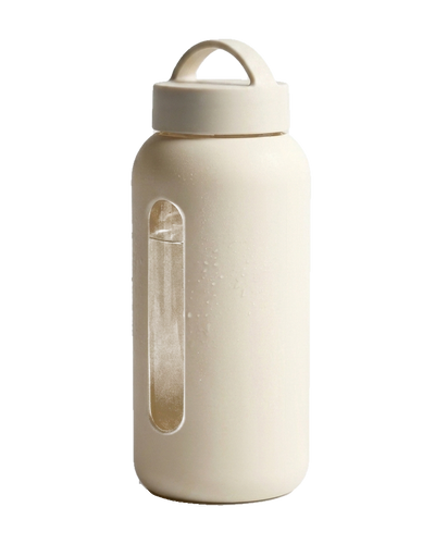 Gourde Bevu en verre 600 ml, manchon silicone chantilly